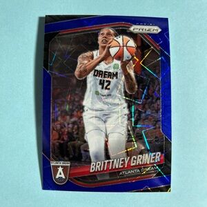 2025 Panini Prizm WNBA Brittney Griner Atl. Dream Blue Velocity Prizm Card #46
